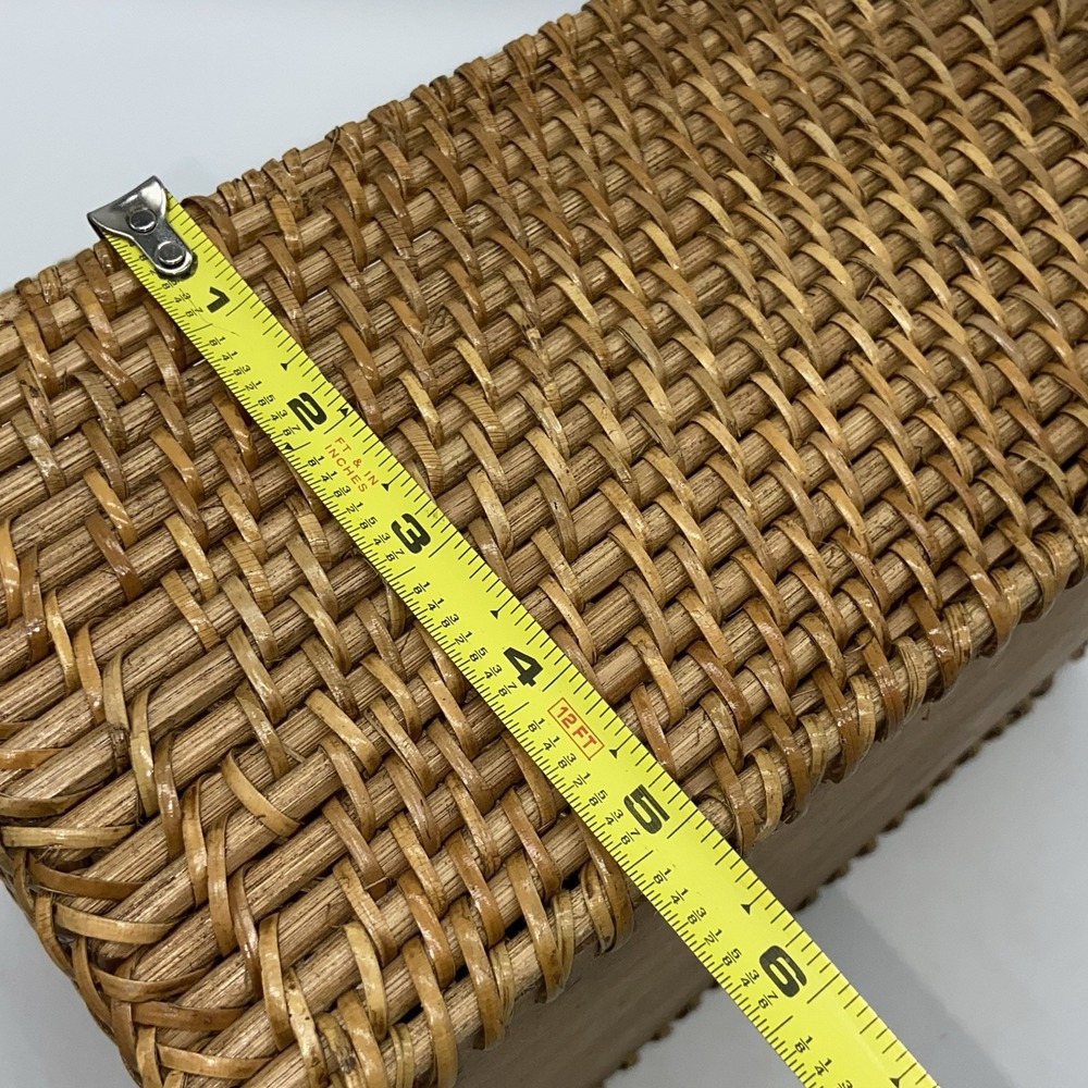 Utensil‎ Holder Rattan Paper Plates Forks Spoons Knives Camping Picnic EUC - Picture 9 of 10